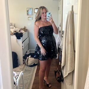 Black Sequin Dress
